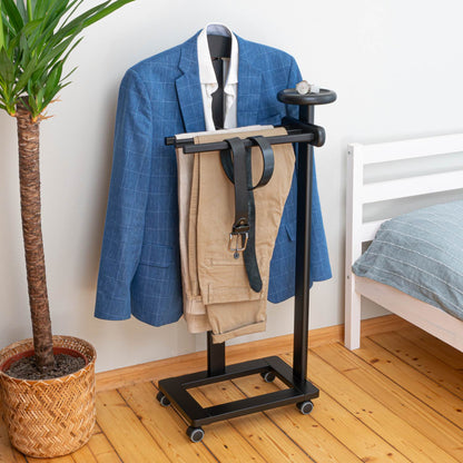 Galán de Noche, Galan de noche mueble, Galán de noche para dormitorio Antiguo, Madera, Negro, Tatkraft Baron, 20