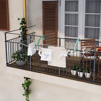 Tendedero, Tendedero balcon, Longitud de secado 18m, Tendedero plegable
