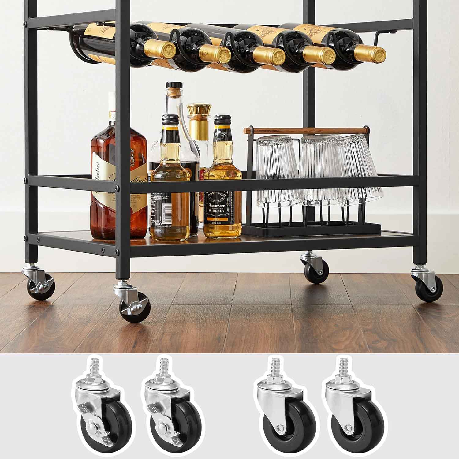 carrito cocina, botellero pequeño, carro de cocina con ruedas, carrito de servicio, camareras con ruedas