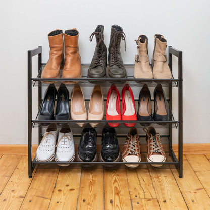 Zapatero, 3 Niveles, Zapatero alto y estrecho, Zapatero Metálico, Tatkraft Willis, 11