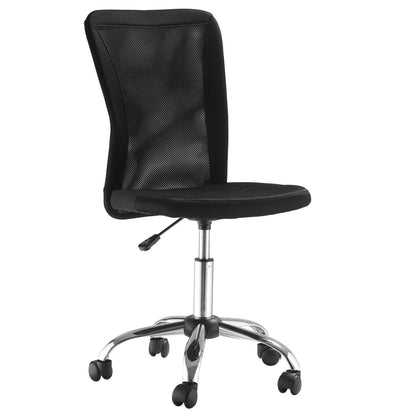 Sillas de Escritorio, Silla Oficina, Silla Ergonomica, Giratoria sin Brazos con Altura Ajustable Carga 100 kg, Negro, Vinsetto, 1