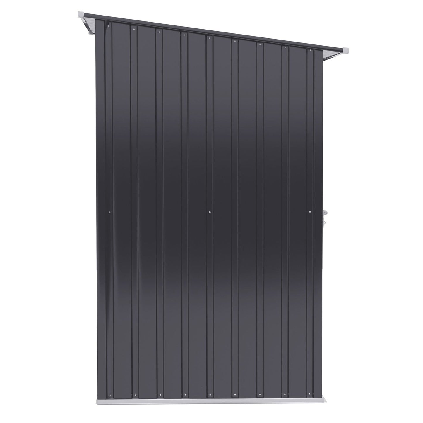 Caseta metalica jardines, Cobertizo exterior, 0,92 m² Puerta y Cerradura para Almacenamiento de Herramientas, Gris Oscuro, Outsunny, 7