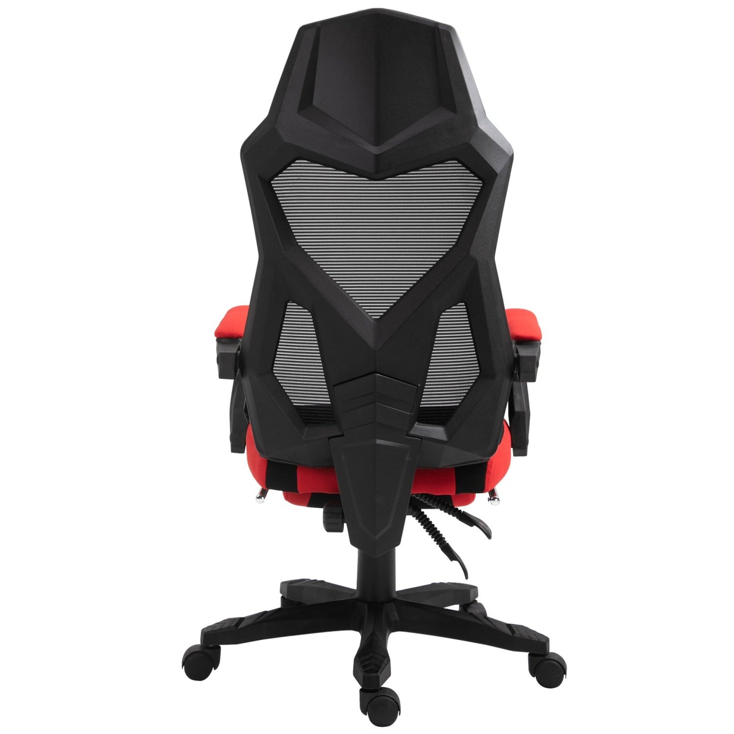 Silla gaming, Silla Oficina, con Reposapiés Retráctil, Silla Gamer, Silla Ergonomica, Altura Ajustable, Ruedas, Rojo, Vinsetto, 8