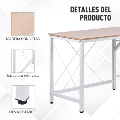 Escritorio Esquinero, Escritorio Ordenador, Mesa Escritorio, con Marco de Acero, Carga 70 kg, Moderna, Mesa de Estudio, HOMCOM, 4