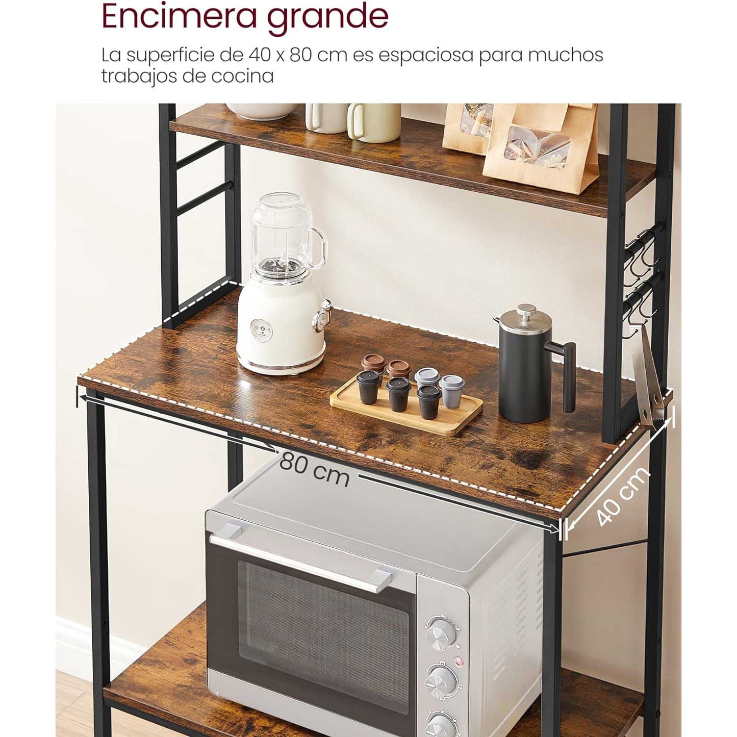 estanteria cocina, soporte microondas, estanteria de cocina, muebles auxiliares de cocina, vasagle estanteria, 1