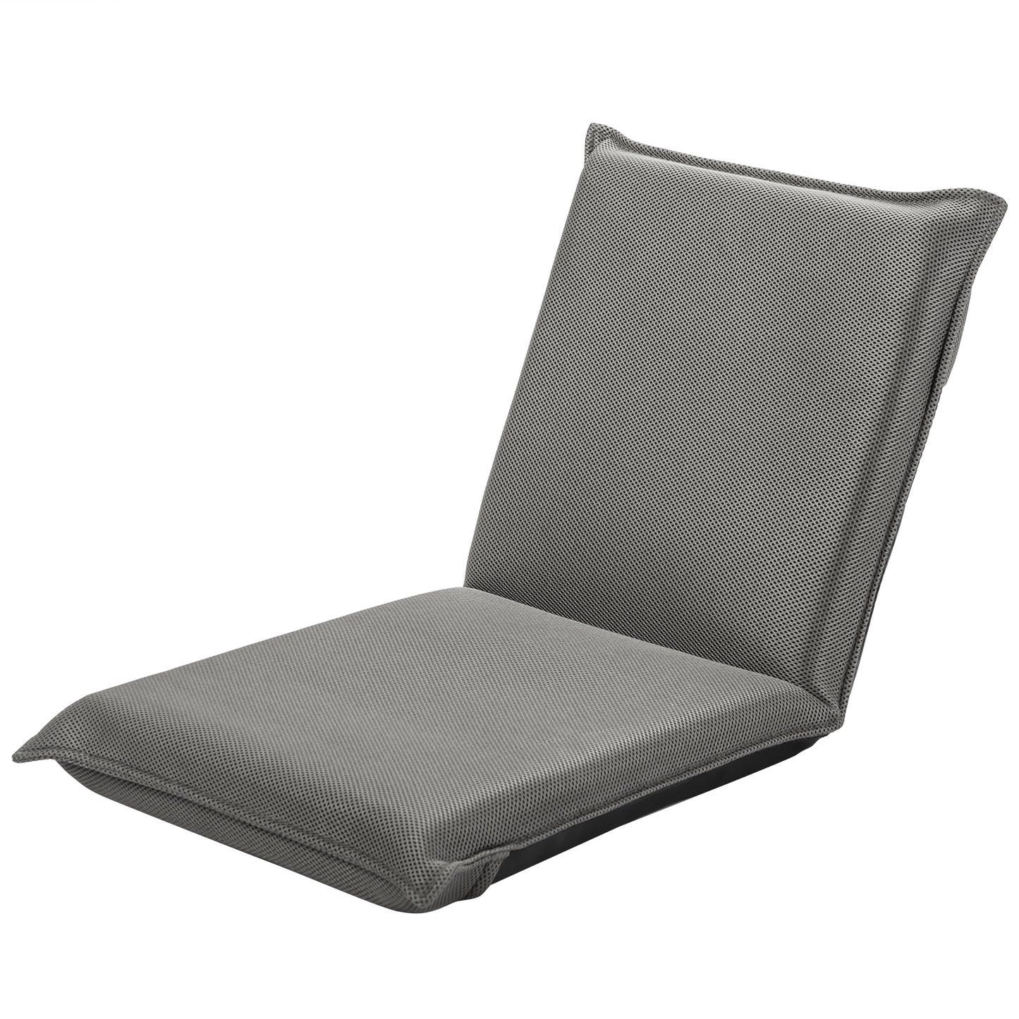 Silla a Ras de Suelo Sillón Reclinable Acolchado Regulable con Soporte Espalda Gris 98 x 47 x 7,5 cm, Costway, 1