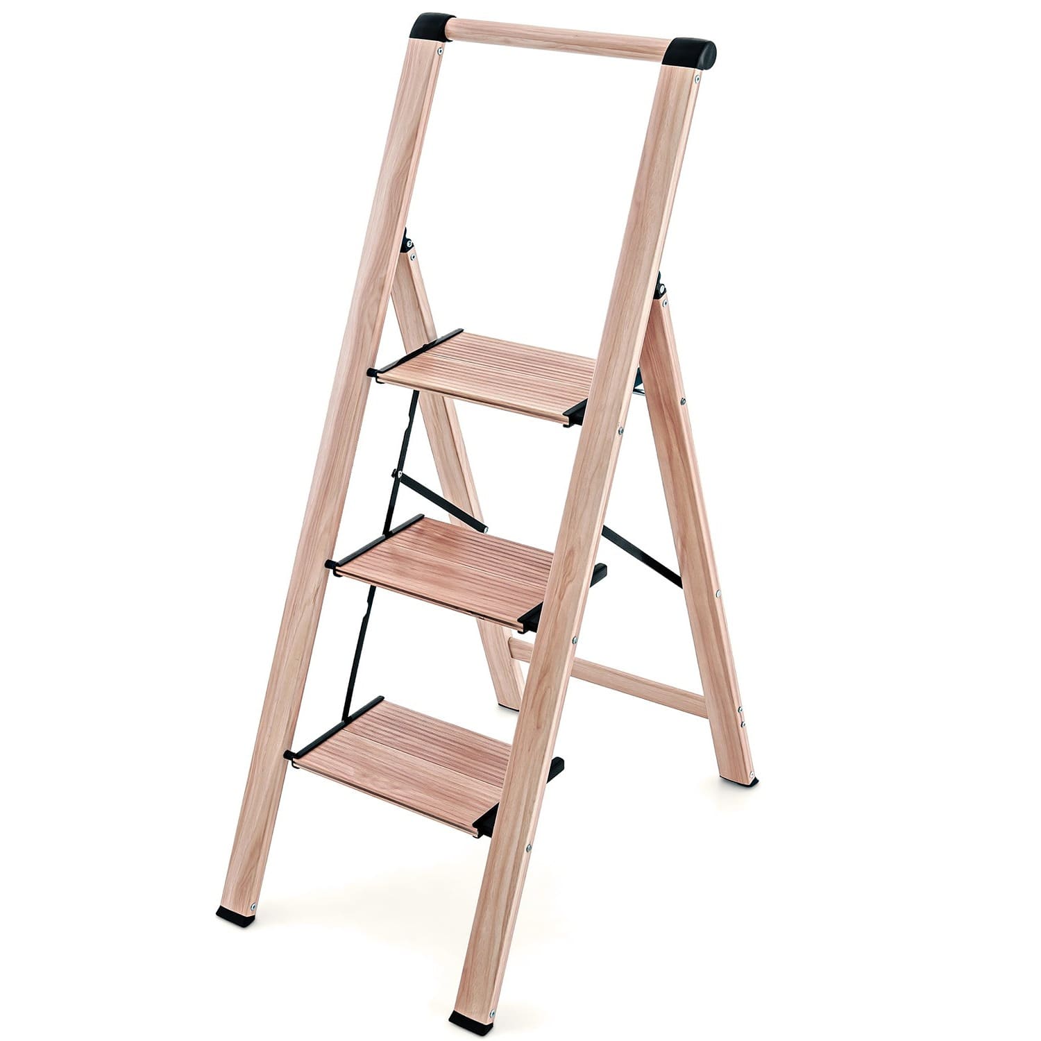 Tatkraft Up - Escalera de 3 peldaños, Peldaño de cocina, Escalera plegable, Soporta Hasta 150 Kg