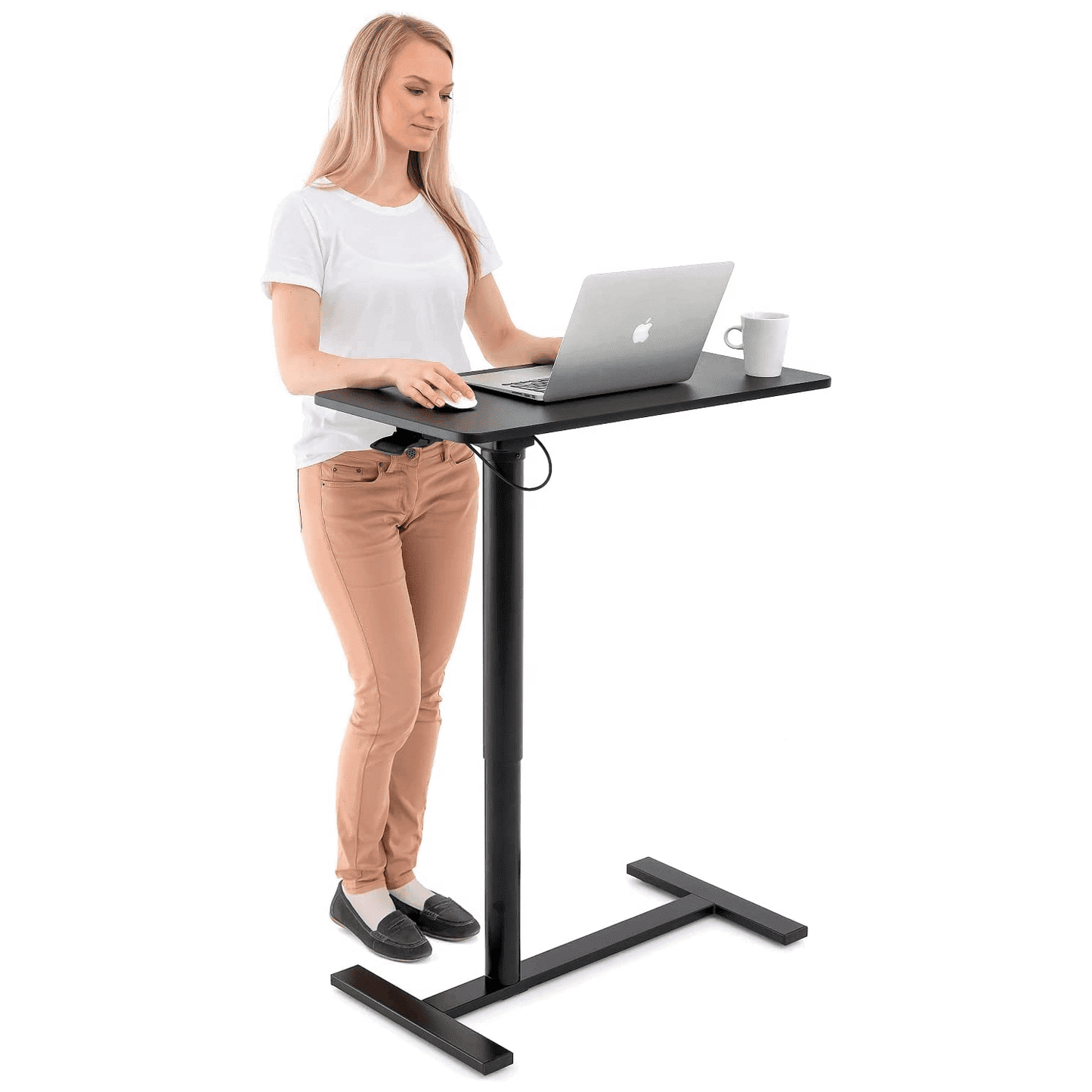 Mesa ordenador, mesa escritorio, mesa neumatica, ajuste rápido con resorte de gas - Tatkraft Bliss