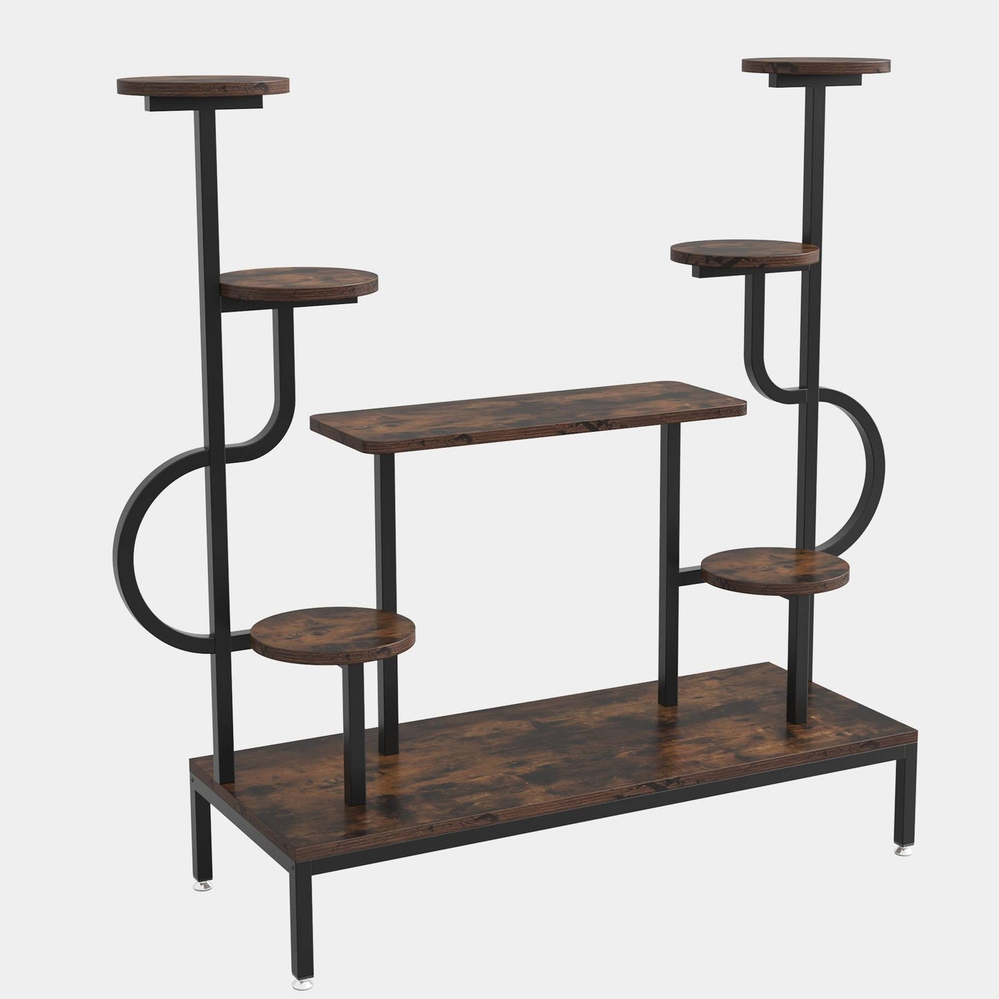 Tribesigns - Soporte de metal para plantas de 8 niveles para interiores y exteriores, y alto para múltiples plantas