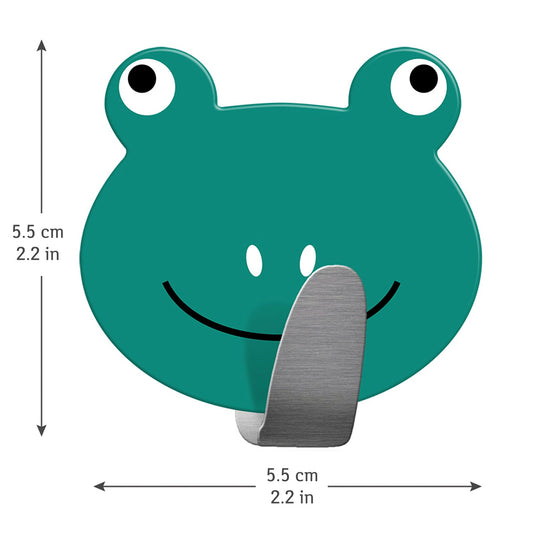 Tatkraft Frogs Gancho Toallero Adhesivo para Cocina y Baño, Colgador Infantil de Pared, 2 Unidades