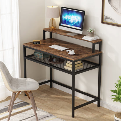 Escritorio de oficina en casa, estilo industrial, escritorio de estudio, Tribesigns