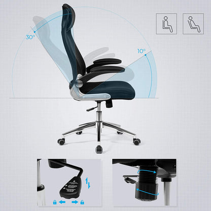Silla - Comprar silla escritorio, Silla giratoria ergonómica, Silla de oficina, SONGMICS, Soporta 120 kilos, 4