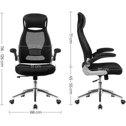Silla - Comprar silla escritorio, Silla giratoria ergonómica, Silla de oficina, SONGMICS, Soporta 120 kilos, 1