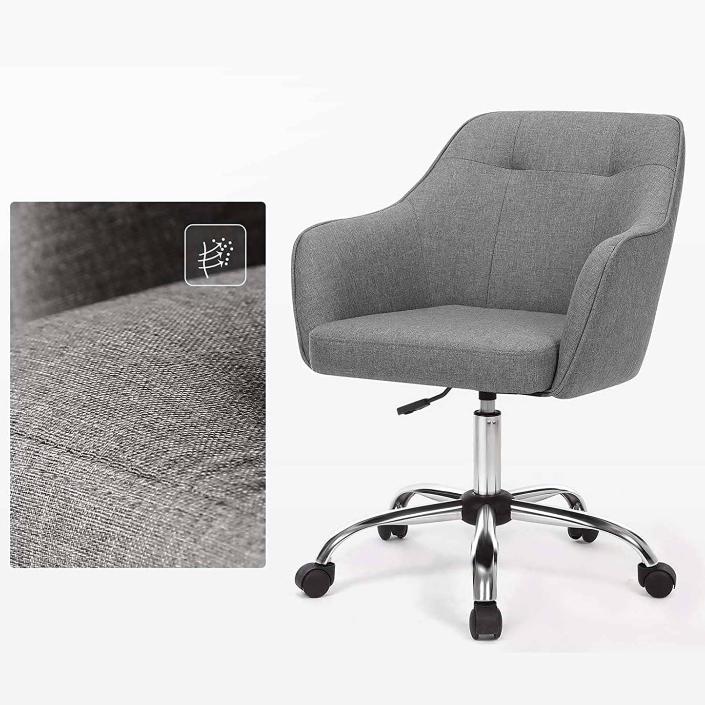 SONGMICS, Sillón - Silla de oficina ergonómica, Silla con ruedas, silla de oficina, Silla de malla 3