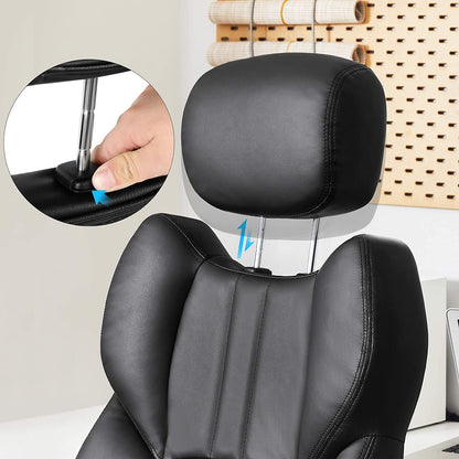 Silla gaming, silla de oficina, piel sintética. Reposacabezas ajustable - SONGMICS