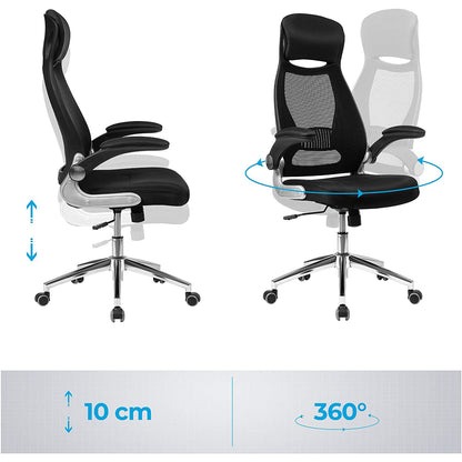 Silla - Comprar silla escritorio, Silla giratoria ergonómica, Silla de oficina, SONGMICS, Soporta 120 kilos, 5
