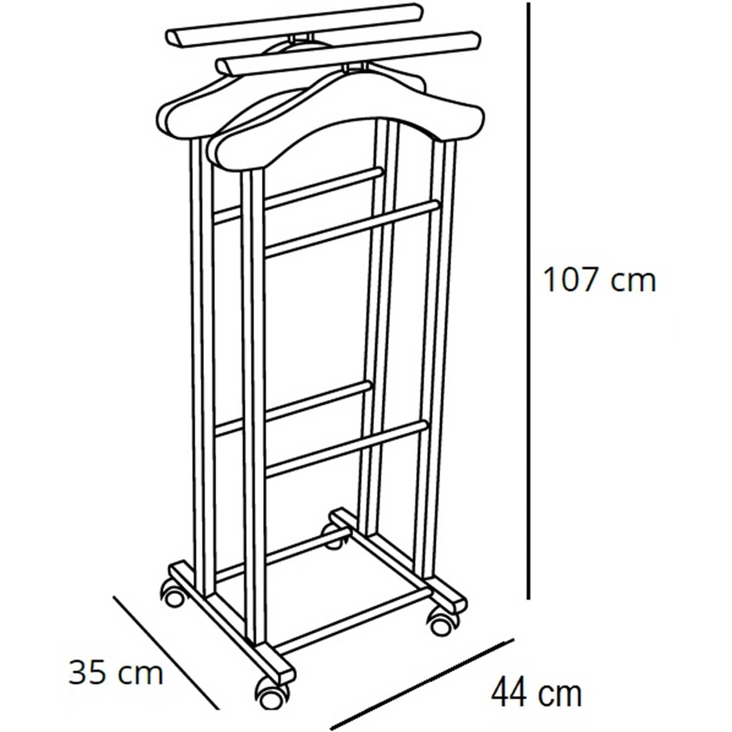 Galán de Noche para Dormitorio, Madera, Color: Blanco, ARIT CLEVER, 3