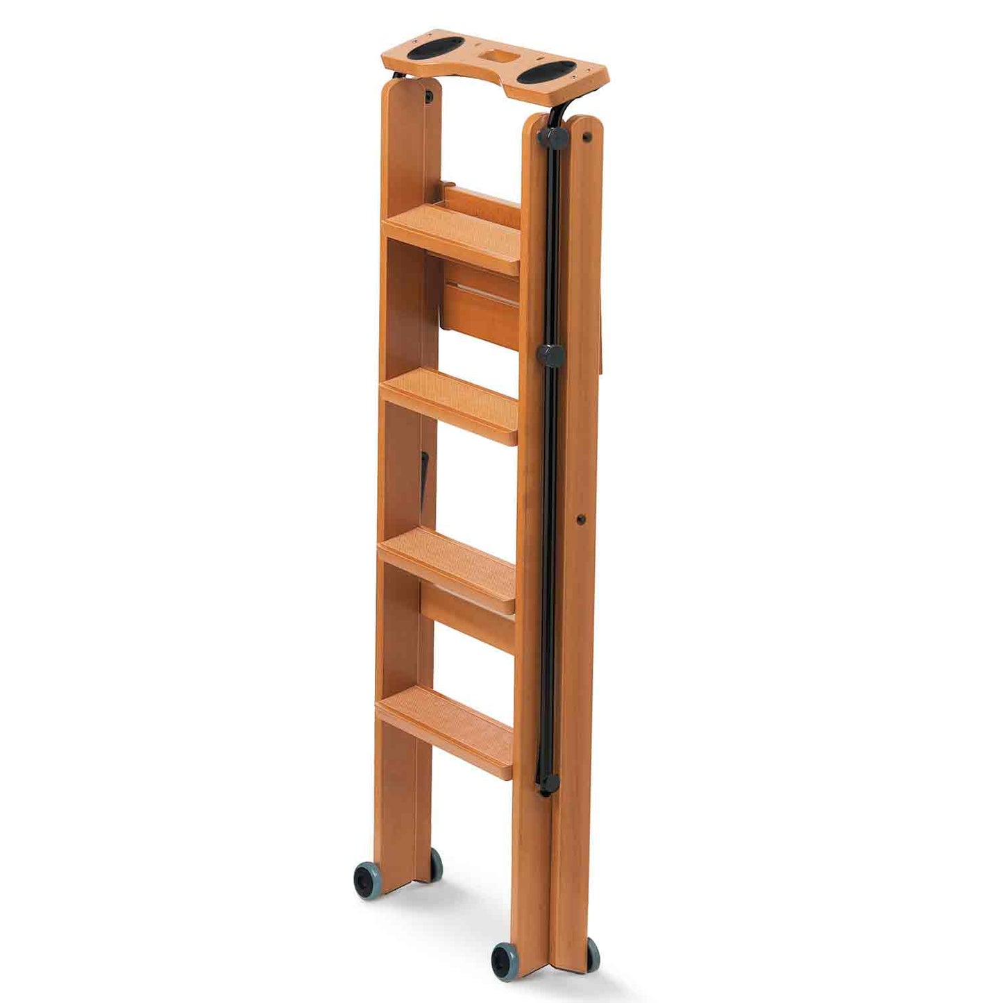 Escalera de madera, silla escalera, escalera, escalera plegable, 49,5x118x12 cm, capacidad 120 kg, TUSCANIA 4
