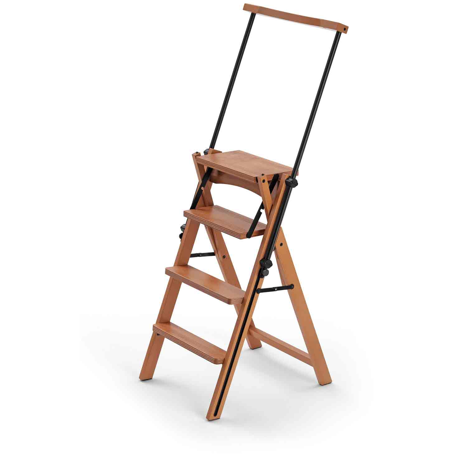 Silla Escalera, escalera de madera plegable, soportar hasta 100 kg, taburete escalera plegable - ELETTA