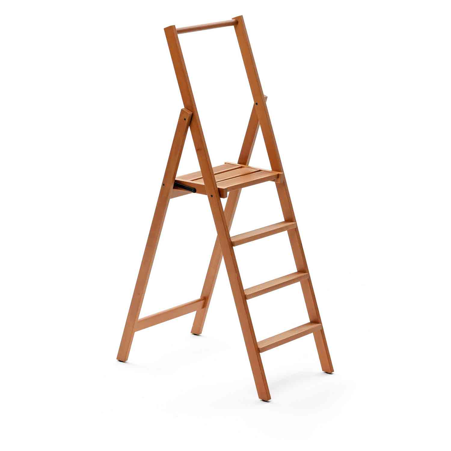  Escalera en madera, Escalera plegable en 4 peldaños, antideslizantes. Soporte de 100 kg - KIMORA 4