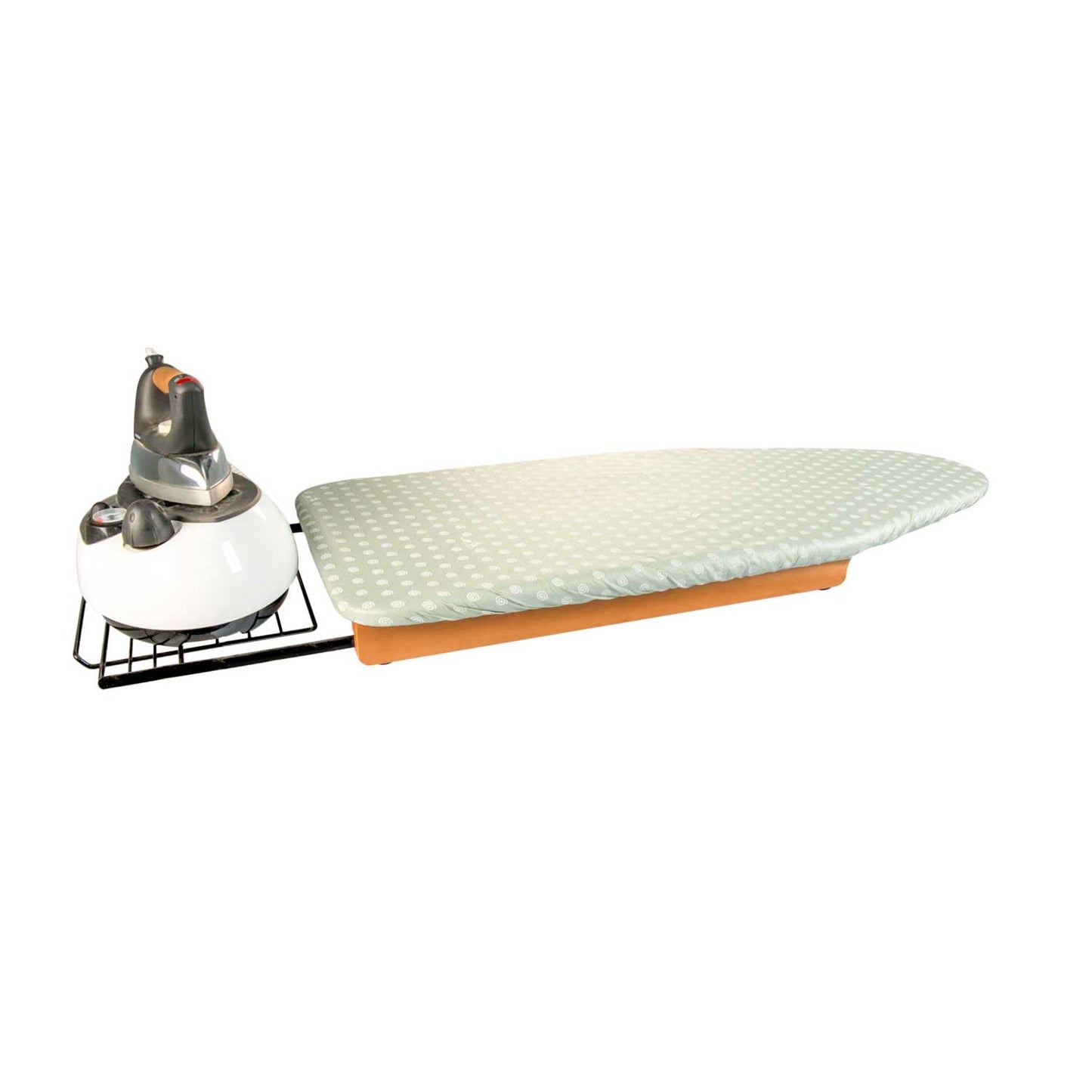Tabla de planchar, STIROPRATICO, Tabla de planchar de mesa, soporte de plancha deslizable, 108 x 45 cm, Cerezo, ARIT, 2