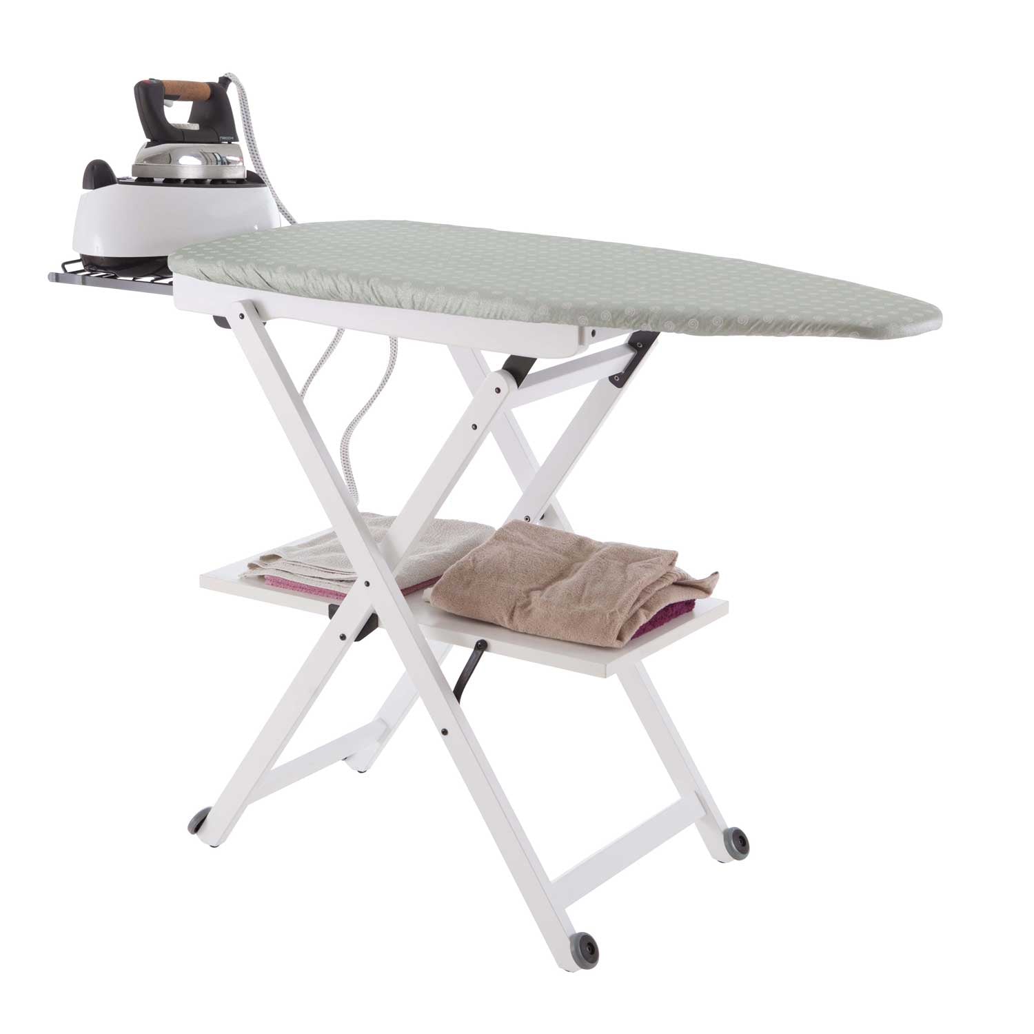 Tabla de planchar, Tabla Planchar, con Ruedas, Tabla de planchar plegable, Ajustable en altura, ARIT STIROCOMODO, 6