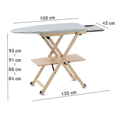 Tabla de planchar, Tabla Planchar, Tabla de planchar plegable, Ajustable en altura 84-93 cm, Madera, ARIT STIROCOMODO, 5