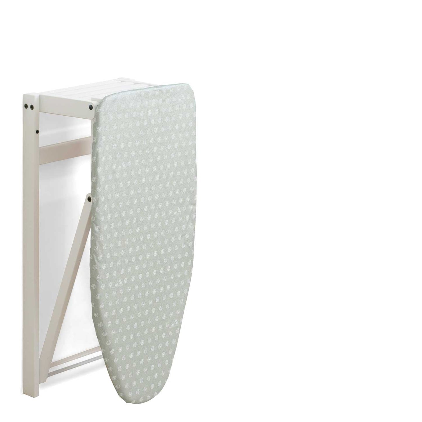 Tabla de planchar de madera, STIROJOLLY, Tabla de planchar montaje en pared, plegable, 86x38cm, Made in Italy, Blanco, ARIT, 4