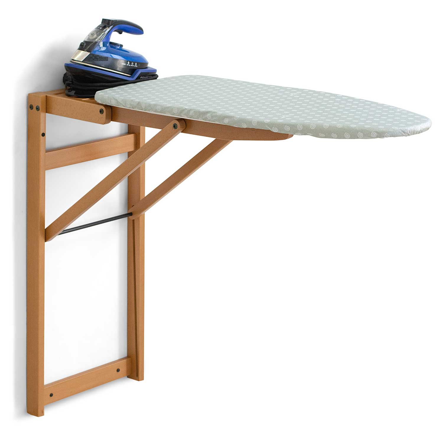 Tabla de planchar, STIROJOLLY, Tabla de planchar de madera, montaje en pared, plegable, 86 x 38 cm, ARIT, 2