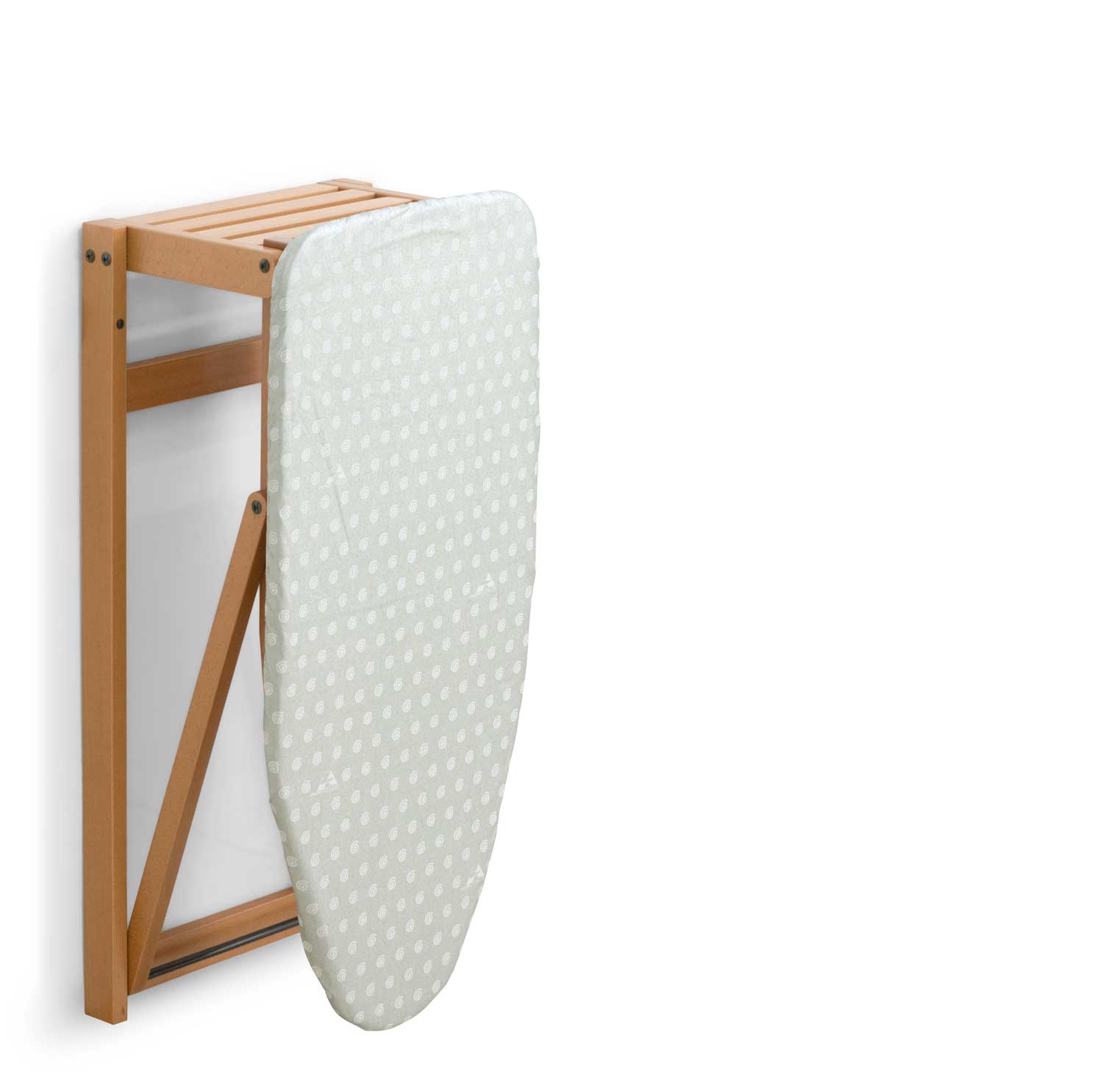 Tabla de planchar, STIROJOLLY, Tabla de planchar de madera, montaje en pared, plegable, 86 x 38 cm, ARIT, 4