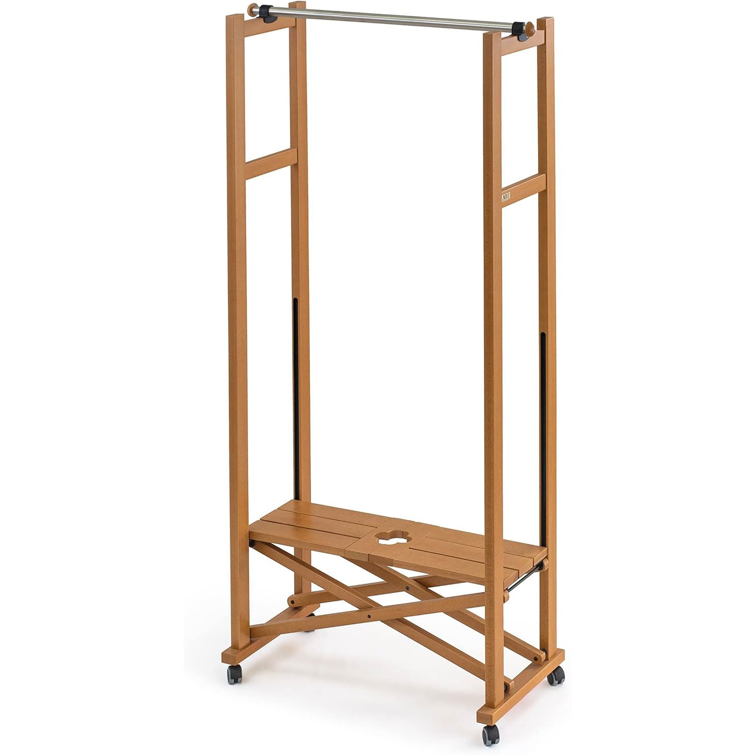 Burro Ropa Madera, Armario, Perchero Plegable, Barra Extensible, ARIT Elios 5