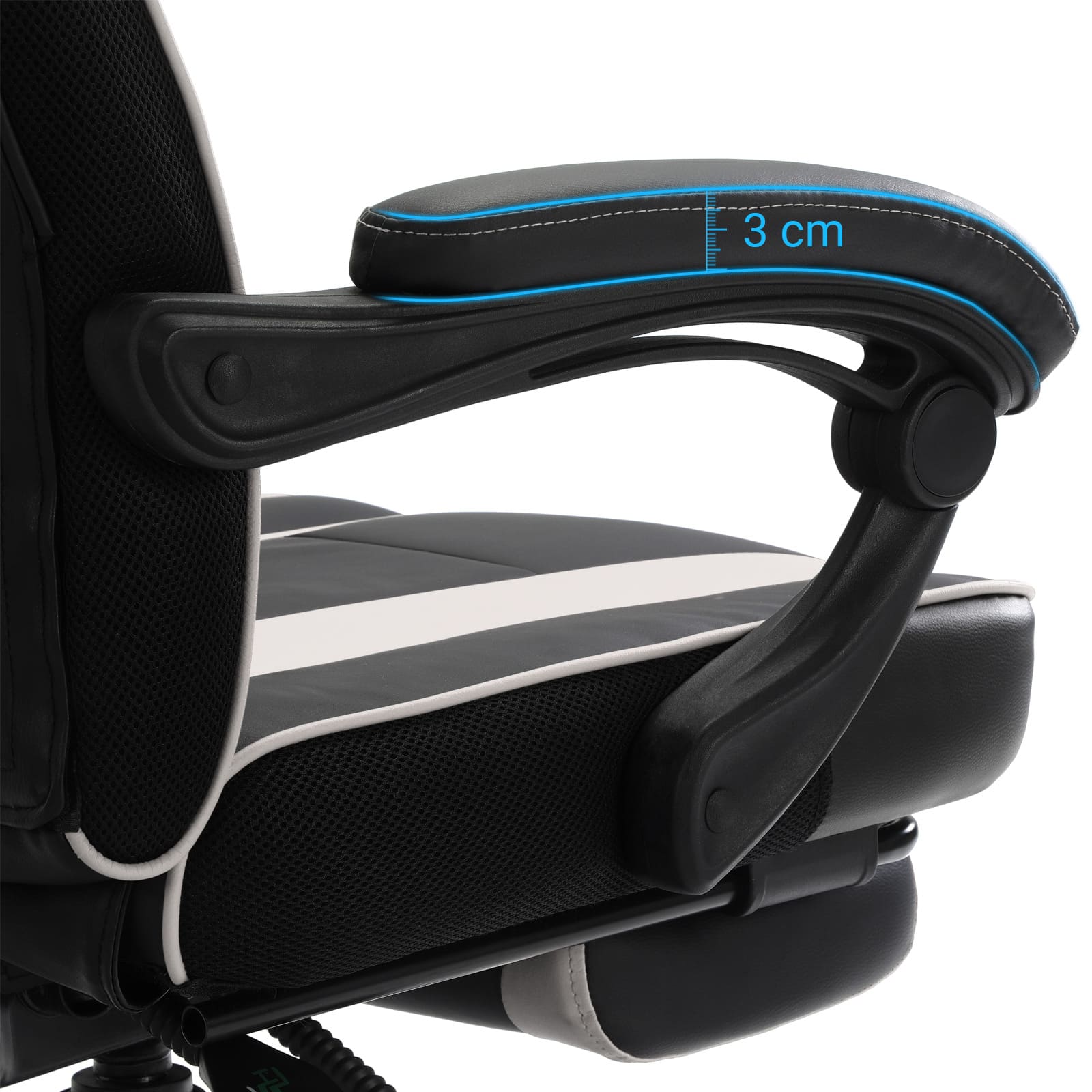 Silla de oficina, silla de oficina con ruedas,  con reposacabezas y cojín lumbar, ajustable en altura, 150 kg