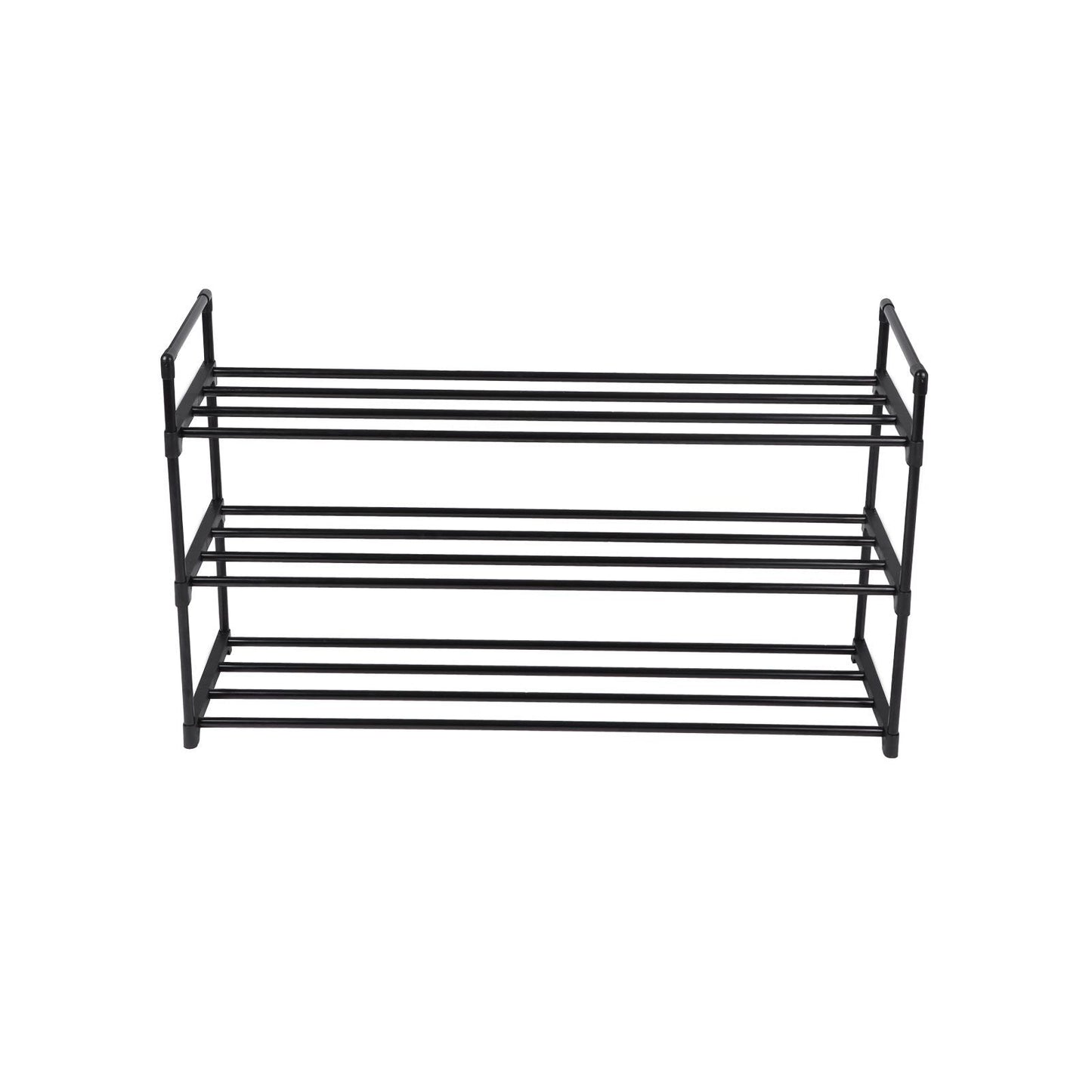 SONGMICS - Zapatero de 3 Niveles, Estantes Metálicos para Guardar hasta 15 Pares de Zapatos, para Salón, Entrada, Vestíbulo y Guardarropa