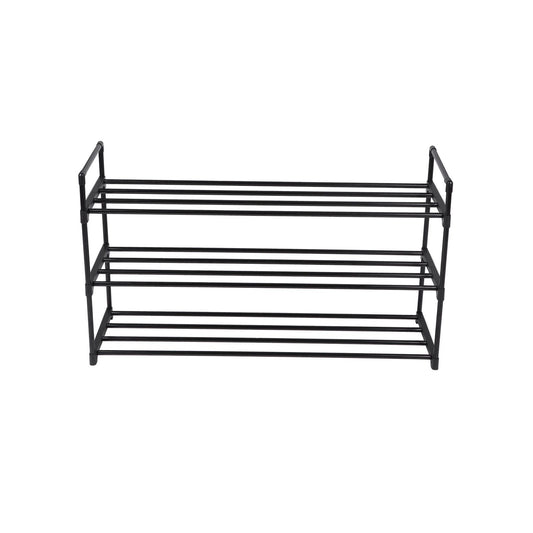 SONGMICS - Zapatero de 3 Niveles, Estantes Metálicos para Guardar hasta 15 Pares de Zapatos, para Salón, Entrada, Vestíbulo y Guardarropa