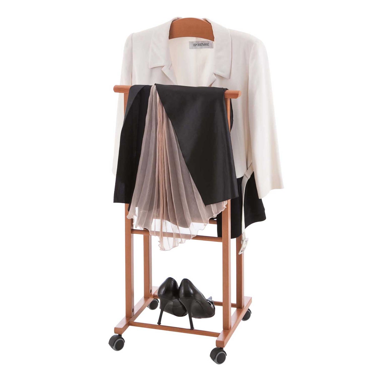 Galán de Noche, con Ruedas, Perchero Pie para Trajes, Soporte para Pantalones, ARIT ATRI, 7