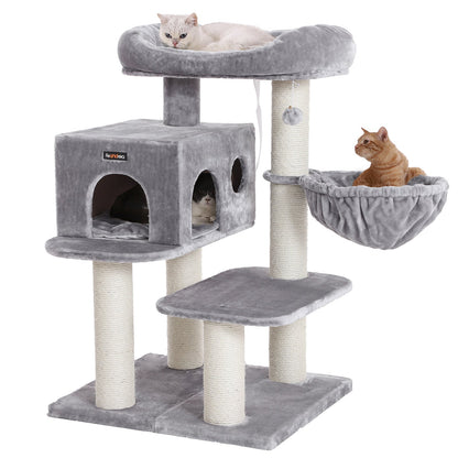 Árbol para Gatos con Plataforma Grande y Postes de Sisal