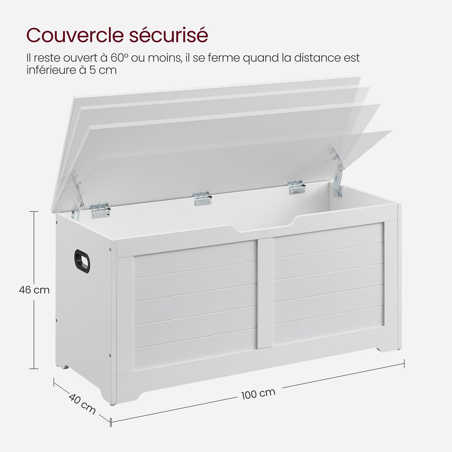 VASAGLE - Gabinete de almacenamiento, cofre de juguete, banco de zapatos, cofre de asiento, caja de almacenamiento con tapa, caja de almacenamiento