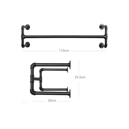 Percheros de Pared, Juego de 2, Estante de la Ropa, Resistente, Songmics, 4