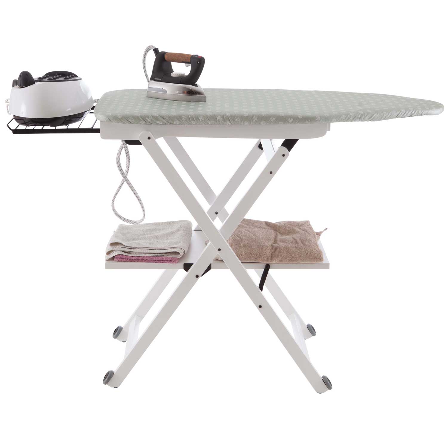 Tabla de planchar, Tabla Planchar, con Ruedas, Tabla de planchar plegable, Ajustable en altura, ARIT STIROCOMODO, 1