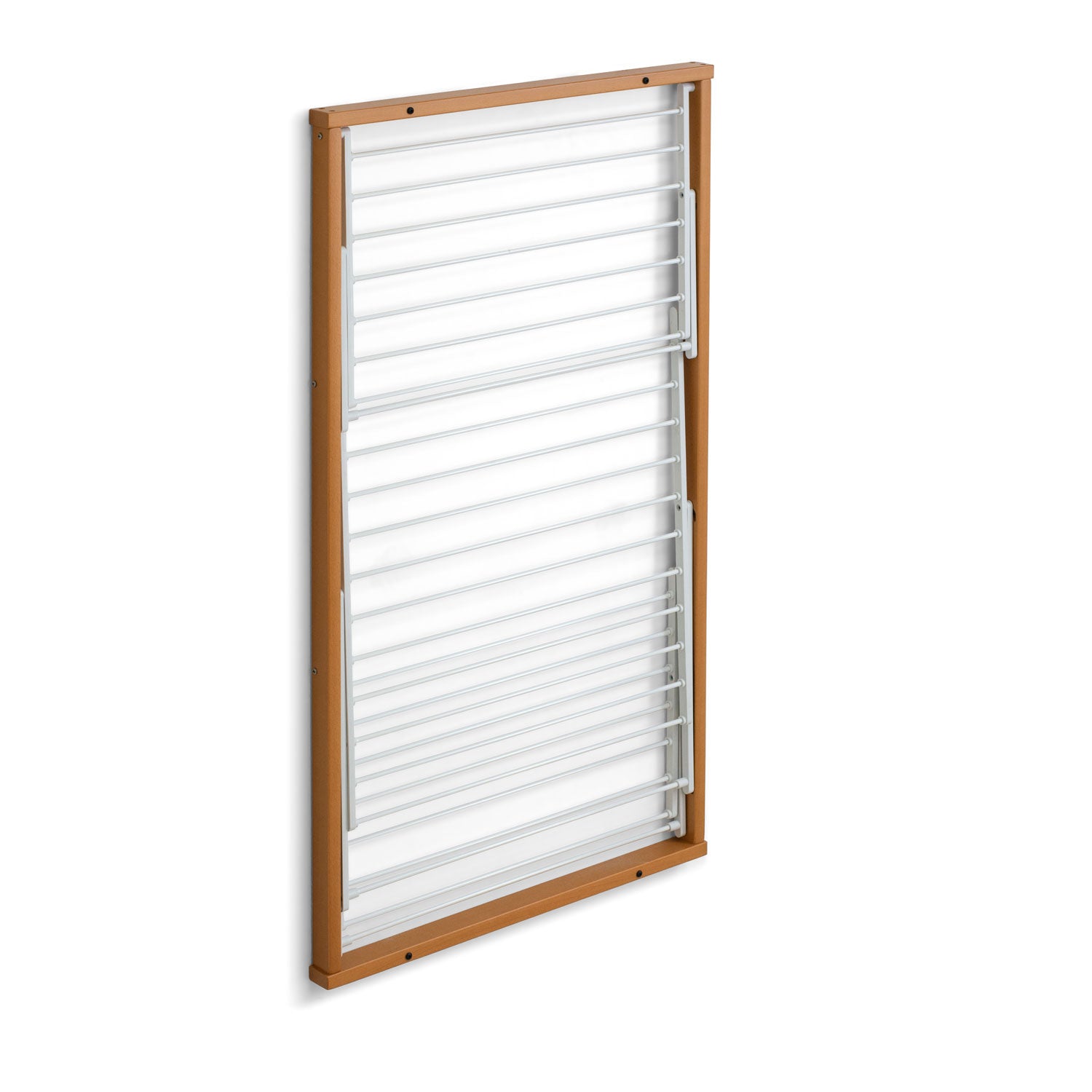 Tendedero Pared, Tendedero plegable pared, Madera, Cerrable – 15 m Tendedero Extensible, Color: Cerezo, Arit Karim, 6