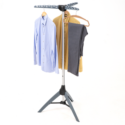 Tendedero Plegable, Perchero, Tendedero Robusto con 3 Brazos para 42 Perchas de Ropa, Ahorrar Espacio, Tatkraft Pine, 8