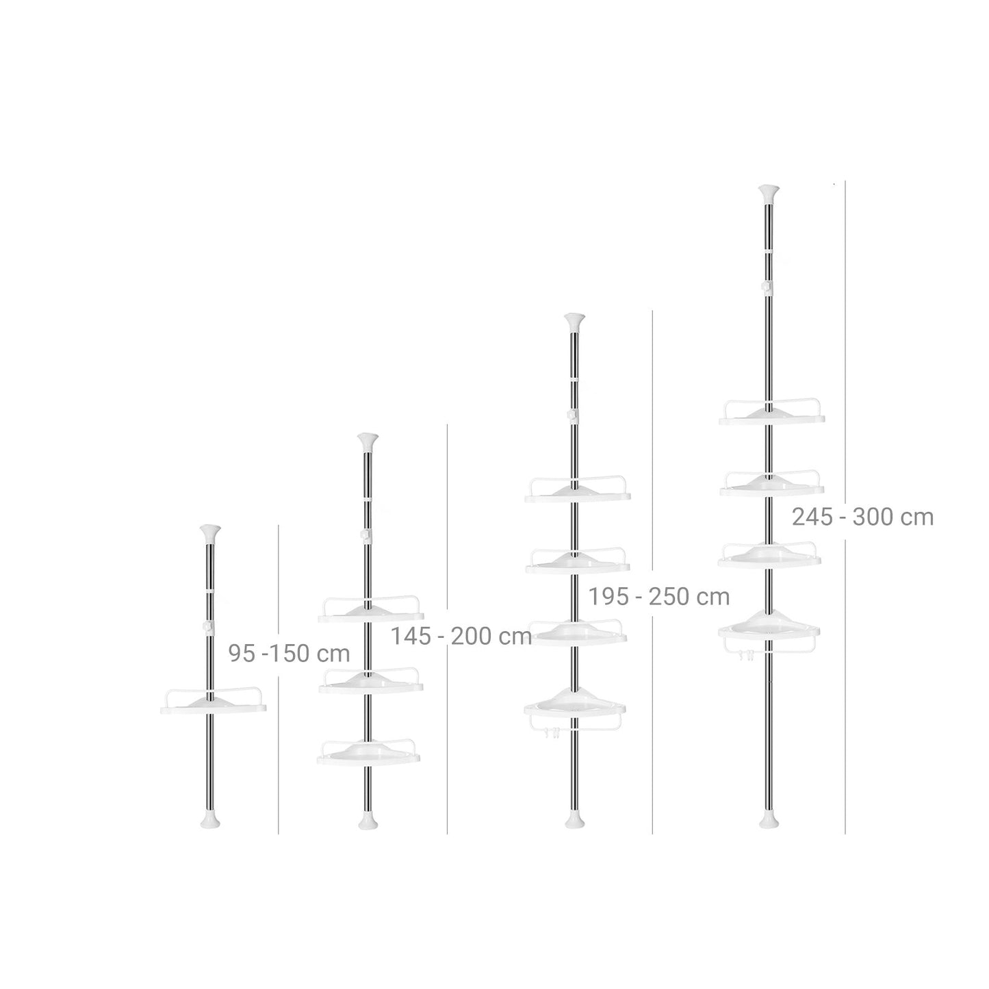 Songmics Columna de Ducha Ajustable de Acero Inoxidable